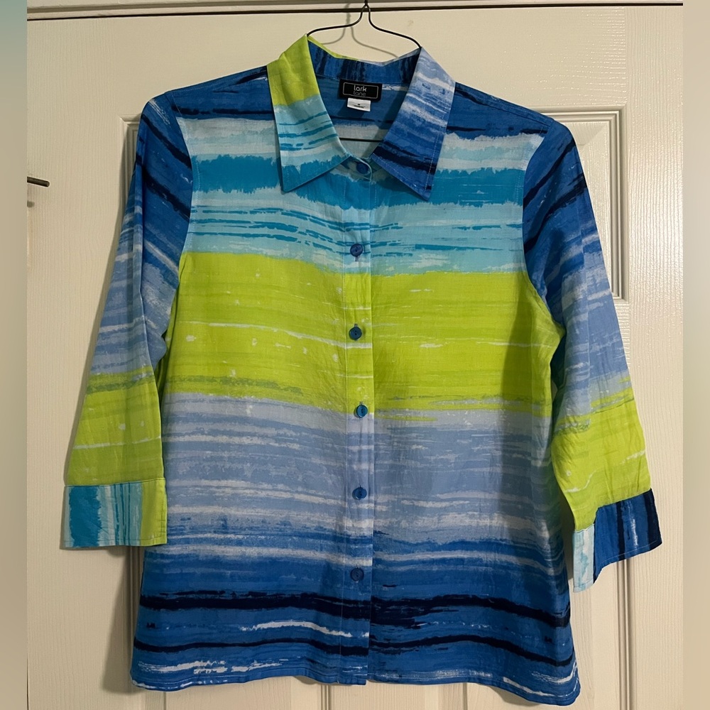 Lark Lane 3/4 Sleeve Button Down Shirt